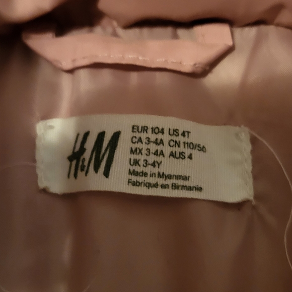H AND M toddler's girl jacket size 3/4 in pink - Picture 4 of 6